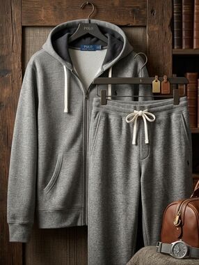 Polo by Ralph Lauren Gray and Navy Sweatshirt